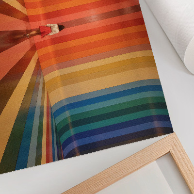 Photo canvas Colored stripes figure inspiration space