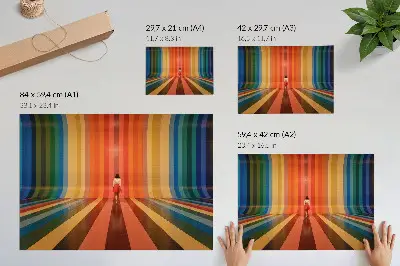 Photo canvas colored stripes figure inspiration space design