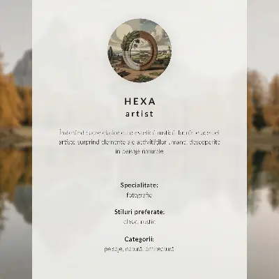 Decorative canvas print mountains with a cottage reflecting on a calm lake amidst golden trees