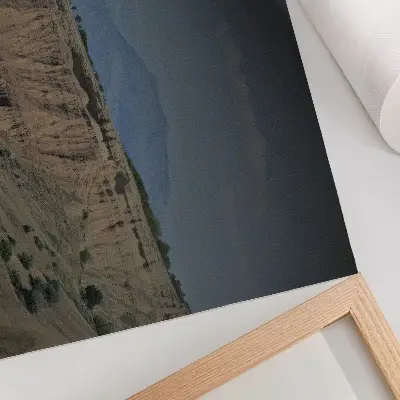 Poster vast valleys with cliffs and mountain landscapes