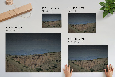 Poster Vast valleys cliffs mountains natural landscape