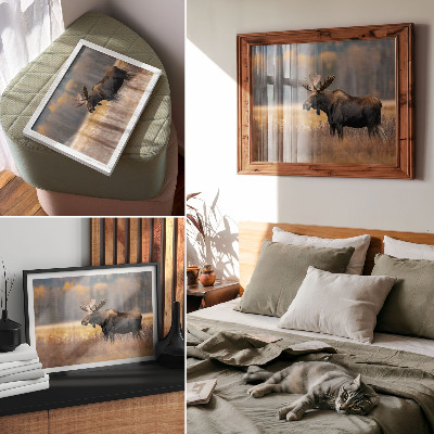 Decorative canvas print Moose autumn landscape harmony wildness nature