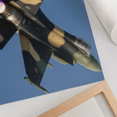 Jet plane poster high-contrast sky colors
