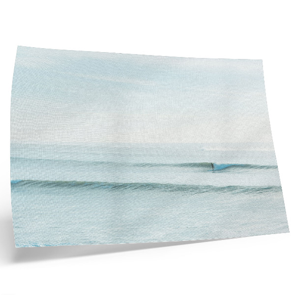 Decorative canvas print Ocean waves surfer calm minimalist