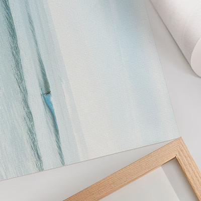 Decorative canvas print Ocean waves surfer calm minimalist