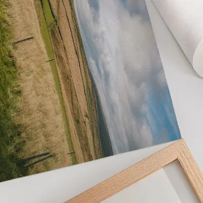 Poster picturesque landscape of a secluded cottage in nature