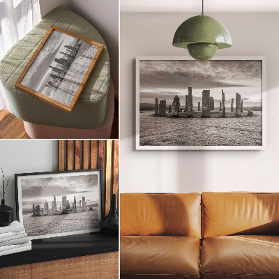 Photo canvas Raw stones mysterious circle peace reflection