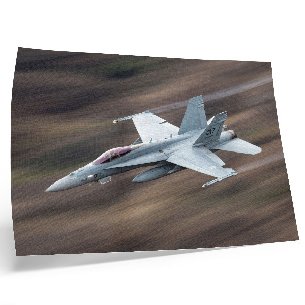 Poster A modern fighter in flight
