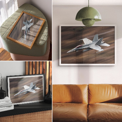 Poster A modern fighter in flight
