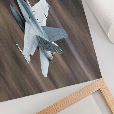 Poster A modern fighter in flight