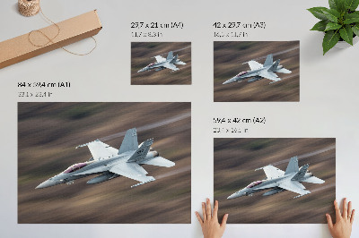 Poster A modern fighter in flight
