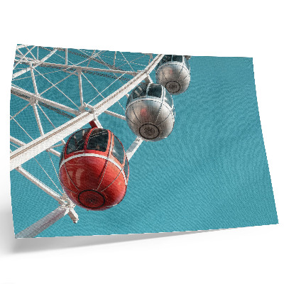 Photo canvas Turquoise sky dynamic cabins modernity
