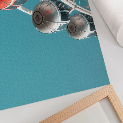 Photo canvas Turquoise sky dynamic cabins modernity