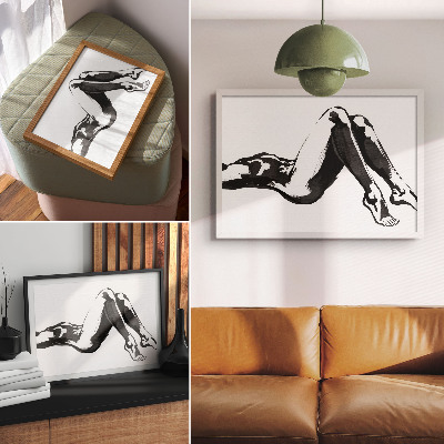 Decorative canvas print Black and white abstractions harmony modernity