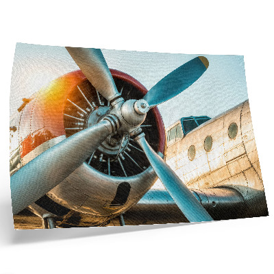 Decorative canvas print A shot of an airplane engine, technology and modernity