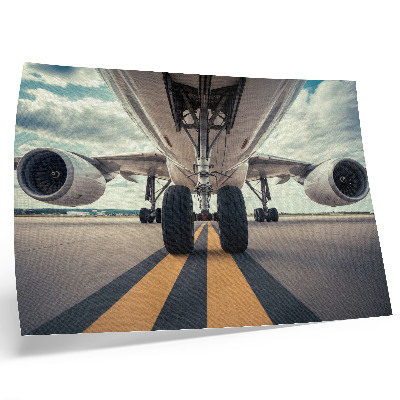Photo canvas Airplane landing gear retail sky dynamics