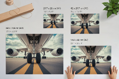Photo canvas Airplane landing gear retail sky dynamics