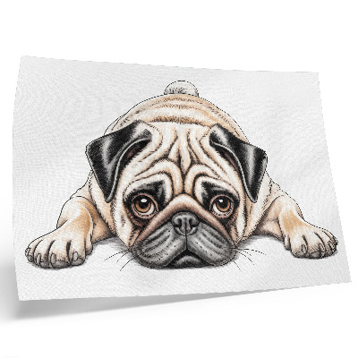 Poster Dog illustration, cozy, warm colors, details