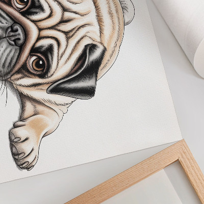 Poster Dog illustration, cozy, warm colors, details