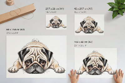 Poster Dog illustration, cozy, warm colors, details
