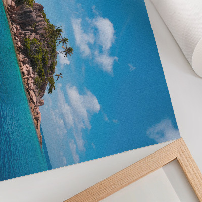 Photo canvas Exotic island blue sky green