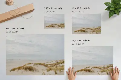 Photo canvas minimalist sandy beach peaceful space print