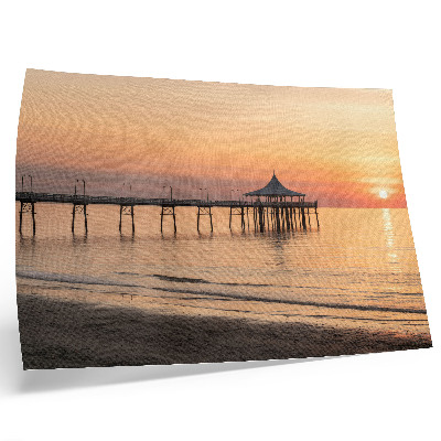 Decorative canvas print Sunset over the water, a charming view