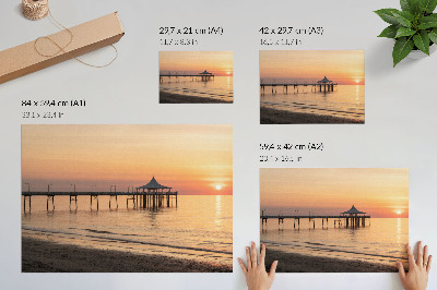 Decorative canvas print Sunset over the water, a charming view