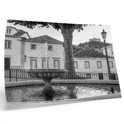 Photo canvas Black and white fountain classic buildings castle