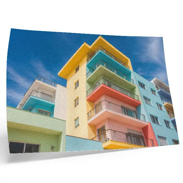 The energy of color in modern architecture poster