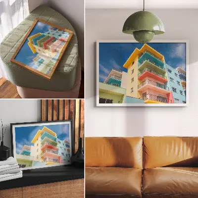 The energy of color in modern architecture poster