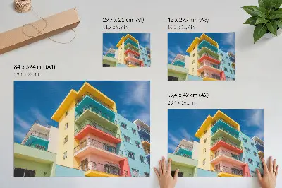 The energy of color in modern architecture poster