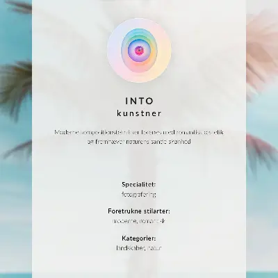 Palm trees poster with a peaceful nature scene against a blue background