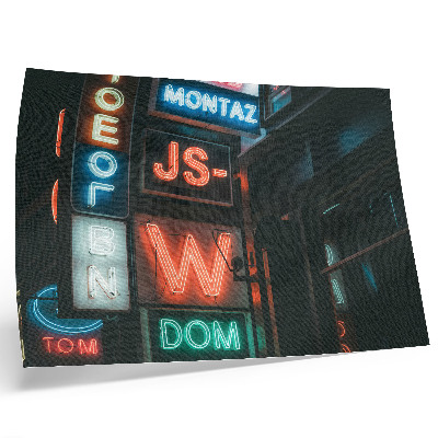 Photo canvas Colorful neon signs evening atmosphere