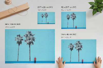 Decorative canvas print Two palm trees murals contrast new look.