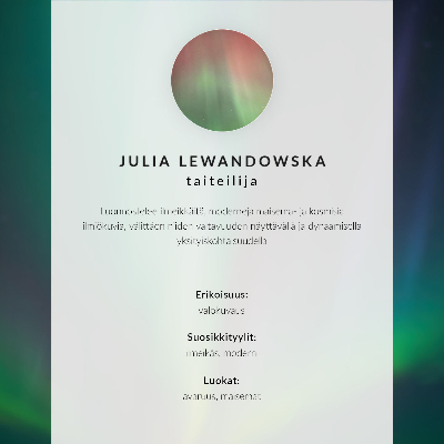 Photo canvas Green aurora, shimmering lights, calm surface