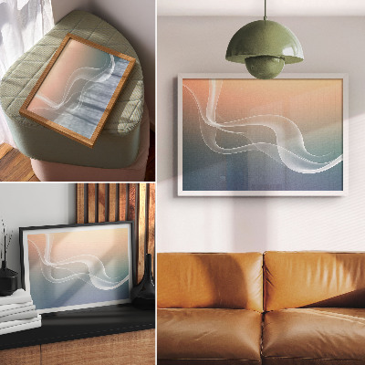 Poster Pastel waves subtle elegance harmony