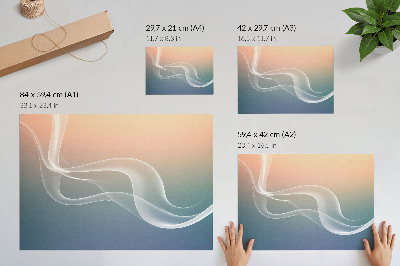 Poster Pastel waves subtle elegance harmony