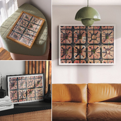 Photo canvas Geometric layout neutral colors city