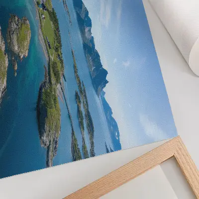 Photo canvas islands with mountains under a blue sky with green vegetation