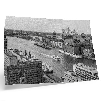 Photo canvas Modern city river iconic architecture