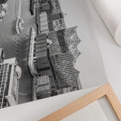 Photo canvas Modern city river iconic architecture