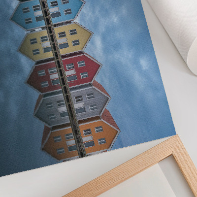 Photo canvas Colorful houses modern style symmetry