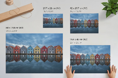 Photo canvas Colorful houses modern style symmetry
