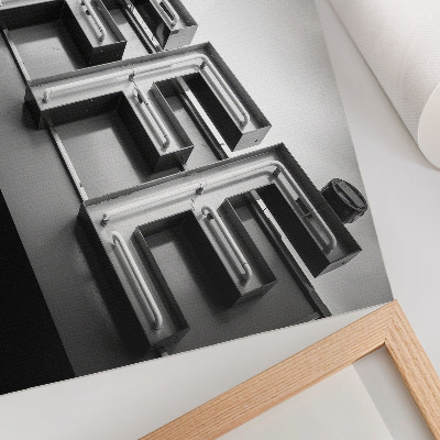 Poster Neon minimalist urban style frame