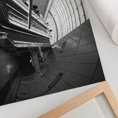 Decorative canvas print Modern architecture interior escalator