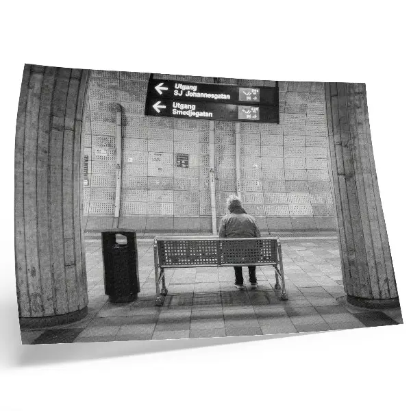 Decorative canvas print minimalist modern urban style in space gray