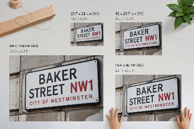 Poster Baker Street Westminster Street Sign