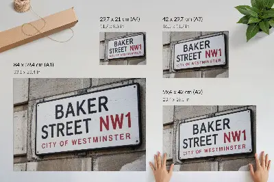 Baker Street Westminster street sign poster