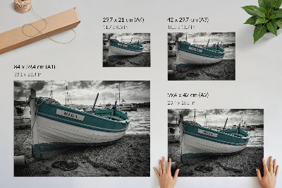 Photo canvas Boat on the beach peace dream adventure
